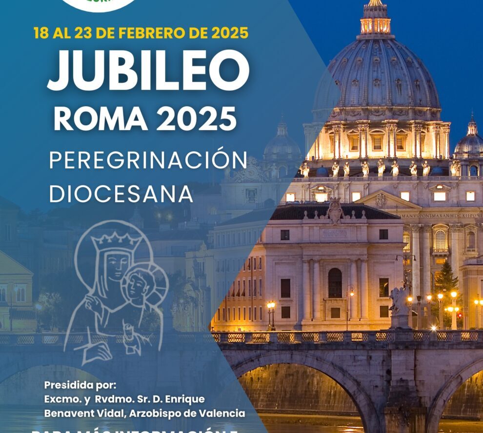 Cartel peregrinación Diocesana Jubilar a Roma